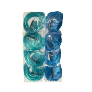 Pack of three shades of blue clip in hair extensions